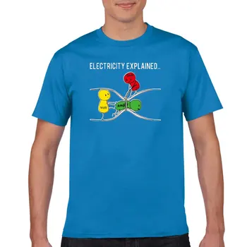 2021 moška bombažna majica s kratkimi rokavi modni T-shirt električne izraz slog moška T-shirt Ohmov zakon