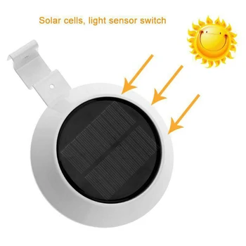 2021 Nepremočljiva Zunanji Steni Vrt Sončne Lučka Lučka 4 Led Luč Senzor Za Nadzor Solar Powered Ograjo Žleb Solarni Senzor Na Prostem