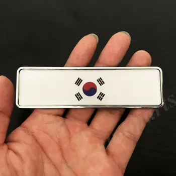 3D Kovinski Koreja korejski Zastavo Avtomobilski Prtljažnik Zadaj Fender Emblem Značko Nalepke Nalepka