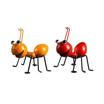 4pcs Kovinski Ant Figur Wall Decor Art Viseči Okras Luštna 3D Stenske Ograjo Travnik Insektov Dekorativni Ant Kiparstvo