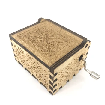 Anonimnost leseno roko ročice Pirati s Karibov Music Box Davy Jones Locket temo Lesena cajas de musica juego de tronos