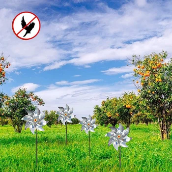 Anti-ptice Vetrnica Vrt na Prostem Dekoracija dodatna Oprema DIY Zbrati Anti-ptice Reflektivni Vetrnica Za Vrt, Sadovnjak Kmetije