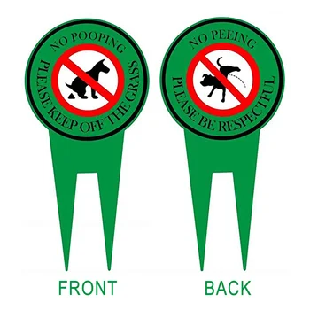 Dvojno Stranicami Ne Pooping Psa Prijavite Ne Peeing Psa Prijavite Z Vložkom Stop Pse Iz Pooping ali Peeing Na Svoj Travnik, Vrt Signalizacije