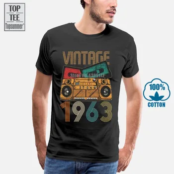Letnik 1963 T-Shirt Za Fantje T Shirt Dekle Geek Natisnjeni T-Shirt Bombaža Moške Majice Vintage T Shirt Natisnjen Tshirt