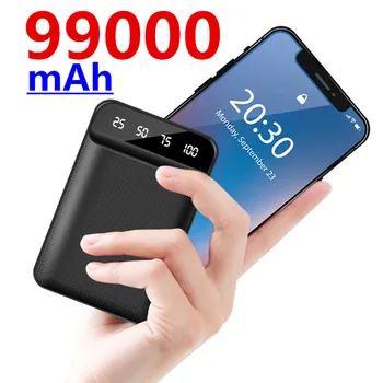 Mini Power Bank 20000mAh Telefon Hitro Polnilnik USB Polnjenje prek kabla USB Prenosni Polnilec Zunanja Baterija za Samsung Xiaomi Iphone