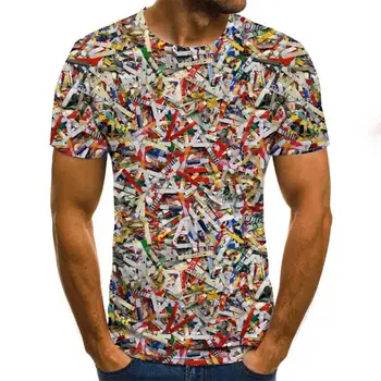 Poletje 3d Tiskanje Men 'S T -Shirt Priložnostne Kratek Rokav O-Vratu Men 'S T -Majica Fashion Star Galaxy Tiskanje 3d T -Shirt Vrh