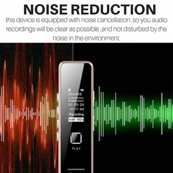 Profesionalni Digitalni Diktafon Zvočnikov, Digital Snemalnik zvoka Predvajanje Zvoka 32GB Polnilna Digitalni Diktafon Mini