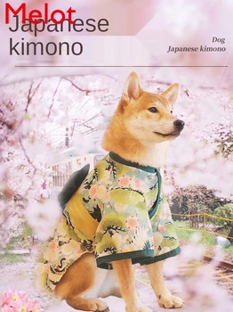 Shiba Inu Oblačila Tanke Pomlad in Poletje Japonski Kimono Pes, Psiček Kitty Oblačil za Pomlad in Jesen Corgi Pes Poletje Žrtev