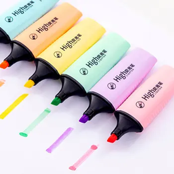 Srčkan Macaroon Color Mini Pisane Bonbone Označevalniki Umetnosti Označevalcev Fluorescentna Pero Darilo Tiskovine Risal Označevalcev Tiskovine