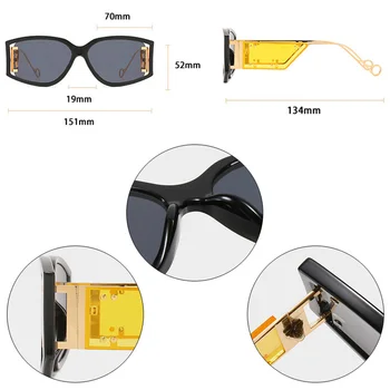 TAKO&EI Ins Priljubljen način Prevelik Kvadratnih Ženske Retro sončna Očala Kovice Gradient Očala Odtenki UV400 Moških sončna Očala