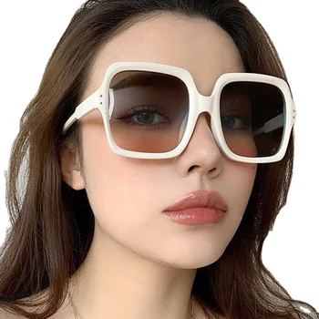 Vintage Oversize Kvadratnih Sončna Očala Ženske C Blagovno Znamko, Design, Big Okvir Ženske Sončna Očala Moda Gradient Ženska Očala Oculos