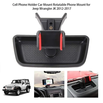Črna ABS Mobilni Mobilni Telefon, Ipad Nosilec Avto GPS Nosilec za Armaturno Gori Imetnik Shranjevanje Organizator Polje za Jeep Wrangler JK 2012-2017