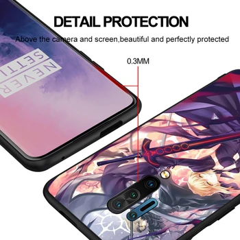 Črna TPU Mehko Kritje Anime Sabery Usoda za OnePlus 5T 6 6T 7 7T 8 Pro Primeru Telefon