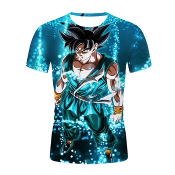 2021 super majica goku tiskanje 3d kostum mens tshirt anime moški vrhovi risanka harajuku t-shirt poletnih o-neck kratek sleeve majica s kratkimi rokavi