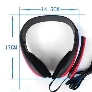 3,5 mm žične stereo gaming slušalke hrupa-preklic lahke slušalke z mikrofonom subwoofer head-mounted gaming slušalke