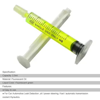 3PC Fluorescence Olje S Fluorescentnim Leak Detection Leak Test UV Barvilo za Odkrivanje klimatske naprave za Avto/C Plinovod Popravila