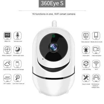 Baby Monitor Kamera 720P Wifi IP Kamera Zunanja AI Človekovih Zazna Brezžična Kamera Mini Pameten Pes CCTV Night Vision Povežite Telefon