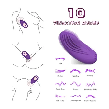 Daljinski upravljalnik Nosljivi Vibratorji Ženski Orgazem Nevidno Hlačke Vibrator Masturbator Klitoris Stimulator Spolnih Igrač za Ženske