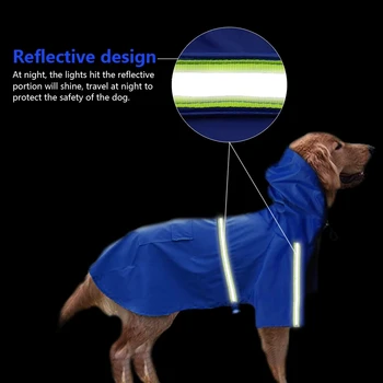 Dežni plašč Oblačila Za Pse Nepremočljiv dežni Plašč za Psa Plašč Suknjič Reflektivni Za Majhne, Srednje Velike Pse Labrador S-5XL 5 Barv