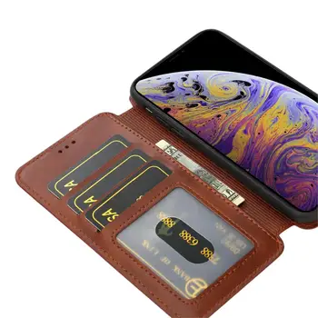 Haissky PU Usnja Flip Case za iPhone Xs Max XR X Magnetni Denarnice Primeru za iPhone 5S 5 6 7 8 Plus Torbica za Telefon Z Reže za Kartice