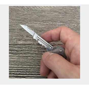 Keychain Mini Nož Prostem Večnamensko Folding Nož iz Nerjavečega Jekla, Sadje Nož Rušenje Express Kampiranje eos Orodje Nož