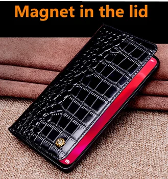 Luksuzni Poslovni Magnetno Držalo Resnično Pravega Usnja Flip Case Za Lenovo Legije Pro 5G/Legije Telefon Dvoboj Telefon Primeru Stojalo Coque