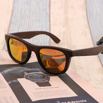 Najboljši Ročno luksuzni sončna Očala Moških Polarizirana Zebra Letnik Bambusa, Lesa Ženske sončna Očala Visoke Kakovosti Z Očali Primeru Polje