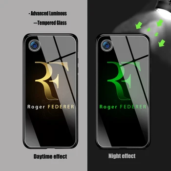Tenis Roger Federer RF Telefon Primerih Sij Svetlobni Kaljeno Steklo Za Huawei P40 30 20 lite Pro MATE9 10 20X 30 lite pro pokrov
