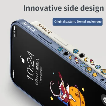 Vztrajno Astronavt Primeru Telefon Za iPhone 12 11 Pro Max X XS XR XSMAX SE2020 8 8Plus 7 7Plus 6 6S Plus Tekoče Silikona Pokrov