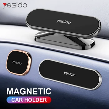 Yesido Magnetna Avto Nosilec za Telefon, Vrtljiv 360°Mini Strip Obliko Stojalo Za iPhone, Samsung Xiaomi Steno Metal Magnet GPS Avto Nosilec