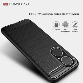 Za Huawei P50 P40 P30 P20 Pro P10 Lite Mehko Vlaken Silikonski Primeru Telefon za P smart Ž S Plus 2019 Zaščitnik Odbijač z Blazin