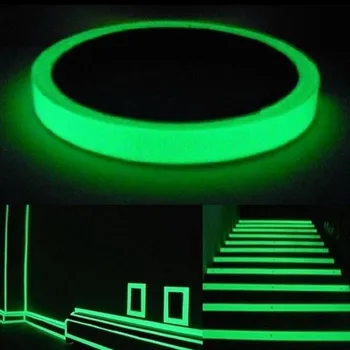 Zeleni Svetlobni Trak Žareti v Temno Trak Varnost samolepilni Trak Fosforescentni Svetlobni Opozorilni Trak Svetlobni Trak #10