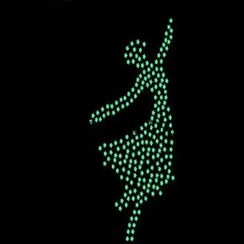 100/40 Kos 3D Žareti v Temno Zvezde Strop Stenske Nalepke Srčkan, ki Živijo Doma Dekor Svetlobna Material, Pohištvo za Otroške Sobe