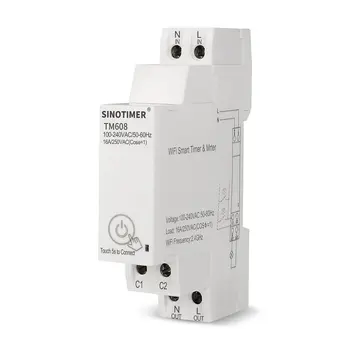 18 mm enofazni Digitalni Časovnik Stikalo Remote, WiFi Smart Stikalo za Nadzor Svetlobe Programer Z Energijo Spremljanje 100-240V 16A