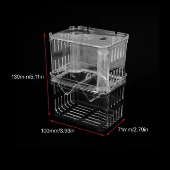 1pcs Večnamensko Rib Vzreja Izolacije Polje Inkubator za Fish Tank Akvarij Opremo Inkubator Polje Rezervoarja sesalna skodelice