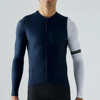 2021 Mornarsko Modra Kolesarski Dres Givelo Moških Kolo Long Sleeve Majica MTB Prostem, Športne Ekipe Oblačila Maillot Ciclismo Xvertex Bela