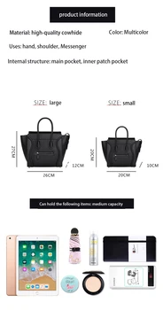 2021 nove klasične luksuzne blagovne znamke kravjo ženska torba smeška vrečko moda eno-ramo messenger bag visoke zmogljivosti torbici