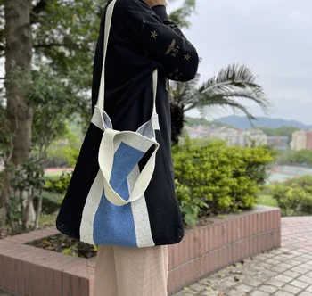 2021 novo Koreja, velika zmogljivost Tote Vrečko moda pleteno Torbico Vrečko Torba Messenger Bag Moda