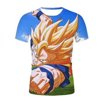 2021 super majica goku tiskanje 3d kostum mens tshirt anime moški vrhovi risanka harajuku t-shirt poletnih o-neck kratek sleeve majica s kratkimi rokavi