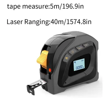 40M Laserski Merilni Trak Zložljive Digitalni Elektronski Ruleti iz Nerjavečega Trak Ukrep LCD-Zaslon Multi Kota Merjenje Orodje