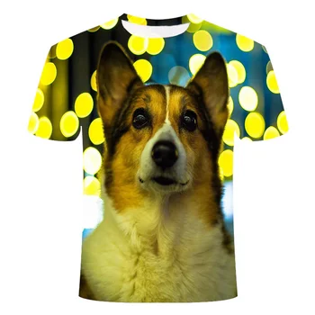 4T-14T Boys Girls srčkan Labrador psov, 3D Print Mode osebnost T-shirt starš-otrok kratkimi ulične