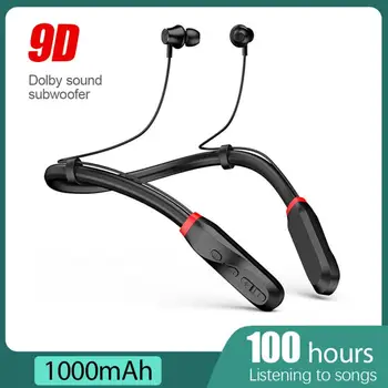 Brezžične Bluetooth Slušalke Bas Brezžične Slušalke z Mikrofon, Stereo Neckband Vodotesne Slušalke za V uho Športne Slušalke