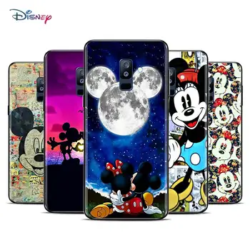 Disney Risanke, Animacije Minnie Mickey Mouse Za Samsung Galaxy A9 A8 A7 A6 A5 A3 Star Plus 2018 2017 2016 Mehko Črno Primeru Telefon