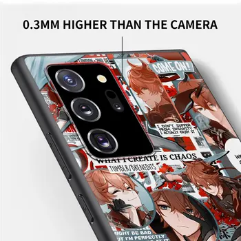 Genshin Vpliv Anime Primeru Telefon Za Samsung Galaxy Note 20 Ultra 5G 8 9 10 Plus M30s M31 M31s M51 M11 M01 Soft Shell Kritje Coque
