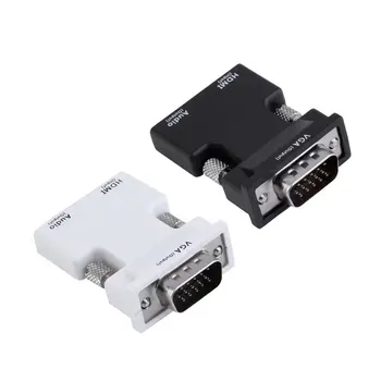 HDMI je Združljiv Ženski VGA Moški Adapter Pretvornik Podpira 1080P Izhod Signala Nov Sveženj 1 Polybag VGA Kabli Večpredstavnostnih