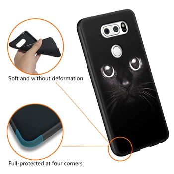 JURCHEN Silikonski Primeru Telefon Za LG V30 Kritje Moda Srčkan Živali Vzorec Mehkih Za LG V 30 Kritje velja Za LG H930 H933 TPU Tanko