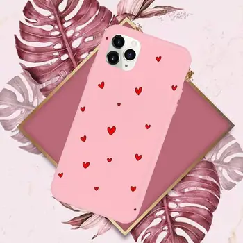 Ljubezen Srce Srčkan čebel Telefon Primeru Sladkarije Roza Barve za iPhone 11 12 mini pro XS MAX 8 7 6 6S Plus X SE 2020 XR