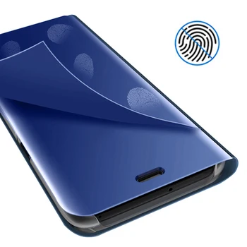 Luksuzni Ogledalo Primeru Telefon za iPhone 11 Pro 7 plus 8 6 6s X XS Max XR 10 6 S 8Plus 7Plus 6Plus Primerih Shockproof Spredaj Nazaj Zajema