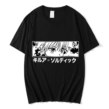 Moški Ženske T-shirt Vrhovi Kawaii Hunter X Hunter Tshirt Killua Zoldyck T-shirt Posadke Vratu Opremljena Mehko Anime Manga Tee Shirt Oblačila