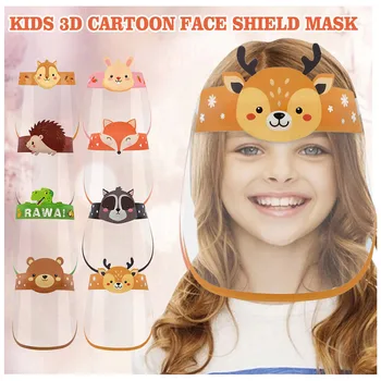 Na prostem, Otrok, Otroci, Fant, Dekle, Risanka Ščiti Obraz Kritje Masko z Elastičnim Trakom za Večkratno uporabo Stroj Pregleden Vizualni maske za obraz